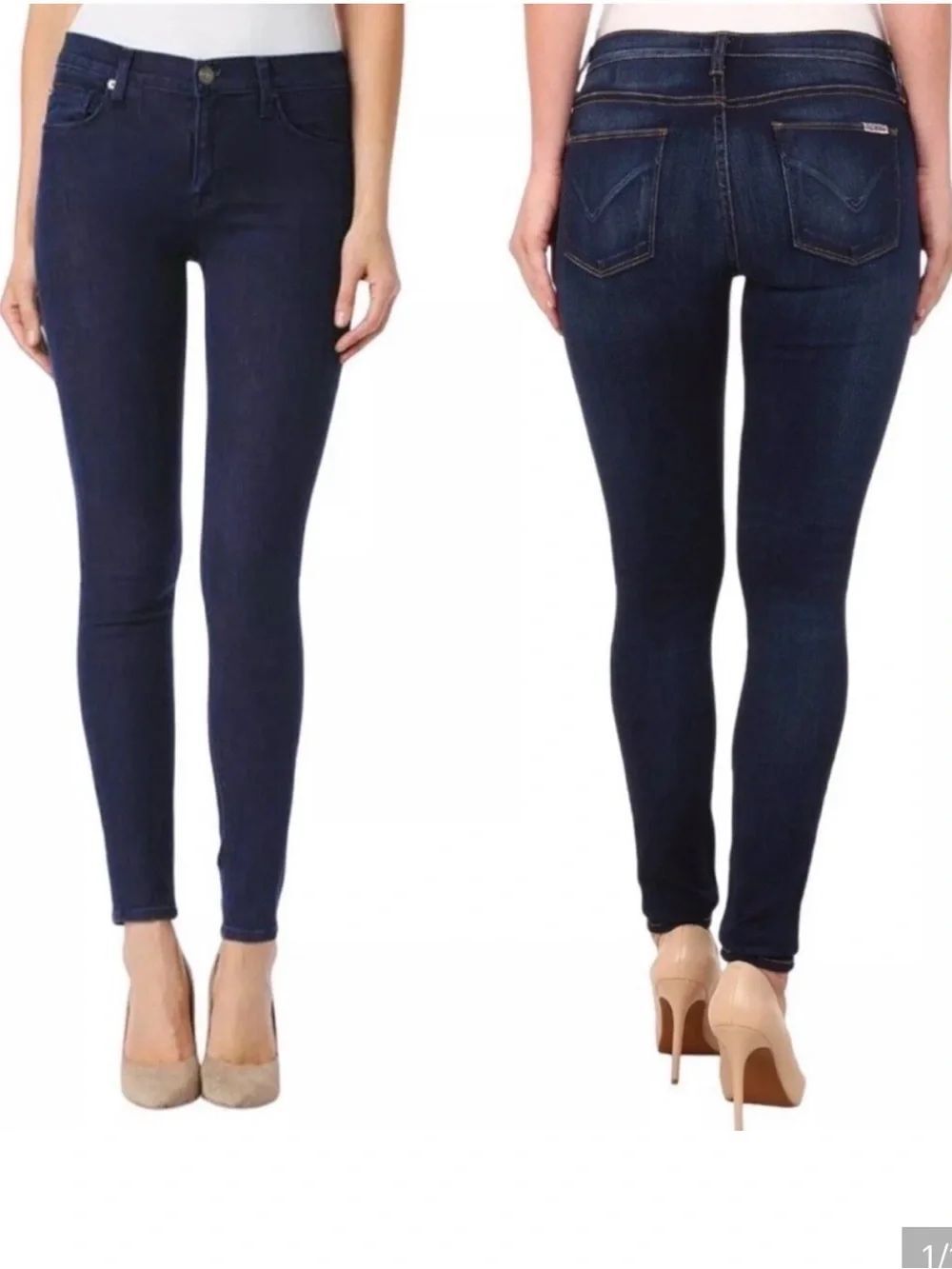 Hudson Jeans Nico Mid Rise Ankle Dark Indigo Super Skinny Women’s Jeans